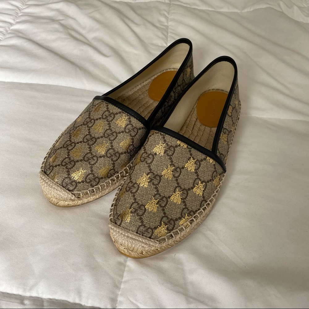 Gucci GG Supreme Bees Espadrille size 37G /7 US